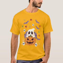 Spooky Pumpkin & Spider Autumn Design - Halloween T Shirt