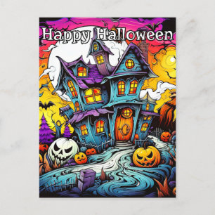 Spooky Pumpkins Behave Badly HAPPY HALLOWEEN Vykort