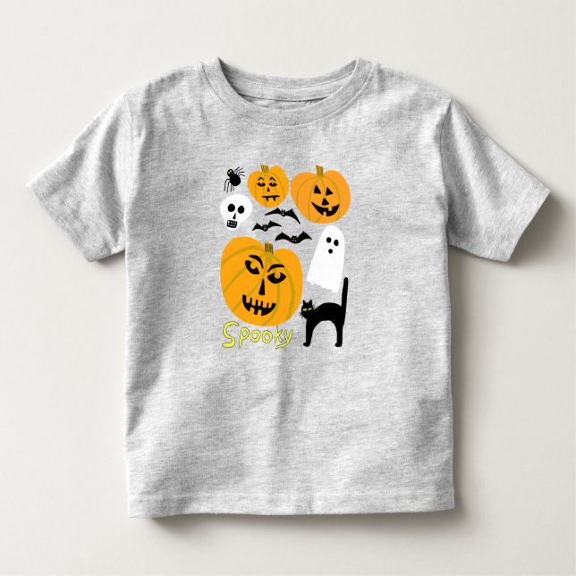 Spooky Pumpkins Charming Halloween Spöken Fladderm T Shirt (Framsida)