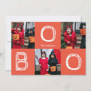 Spooky Pumpkins Halloween Family Photo Collage Julkort