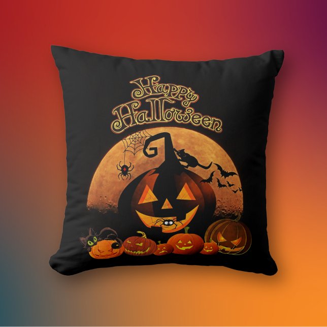Spooky Pumpkins Halloween Kudde (Skapare uppladdad)