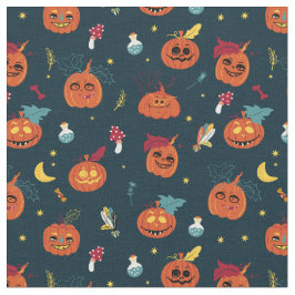 Spooky Pumpkins Halloween-strukturdesign Tyg