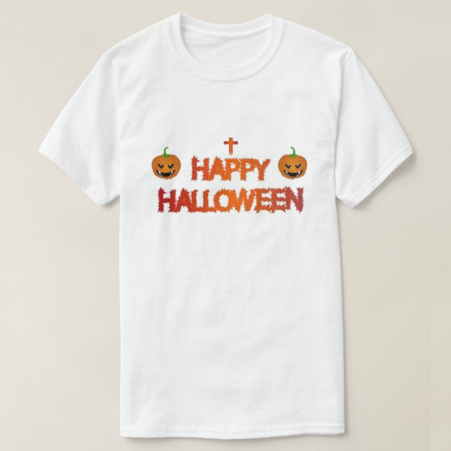 Spooky Pumpkins: Happy halloween T Shirt (Design framsida)