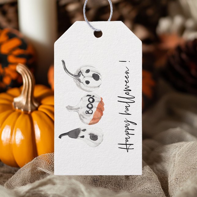 Spooky Pumpkins Party | HAPPY HALLOWEEN Presentetikett (Skapare uppladdad)