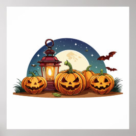 Spooky pumpkins poster