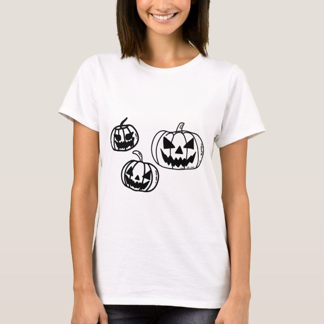 Spooky Pumpkins T Shirt (Framsida)