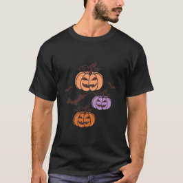 Spooky Pumpkins Trio Halloween Jack-o'Lantern T Shirt