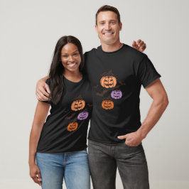 Spooky Pumpkins Trio Halloween Jack-o'Lantern T Shirt