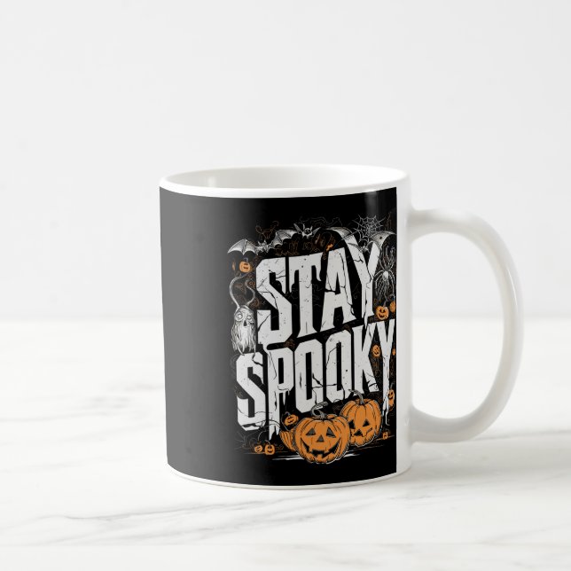 Spooky Quote Halloween Drink Coffee Funny Apparel Kaffemugg (Höger)