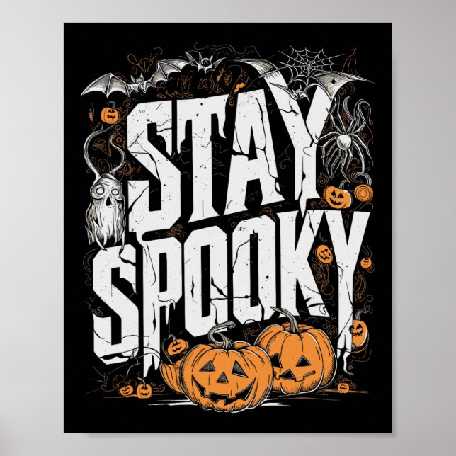Spooky Quote Halloween Drink Coffee Funny Apparel Poster (Framsidan)