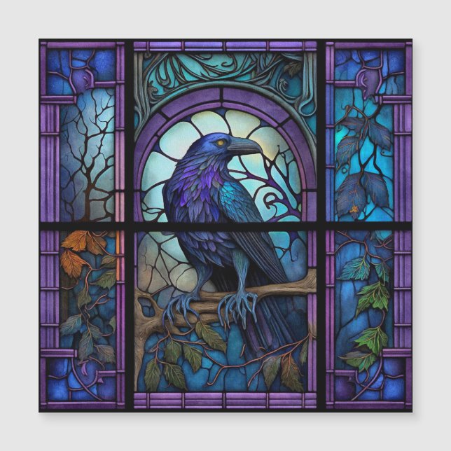 Spooky Raven-fastkedjat glas (Framsida)