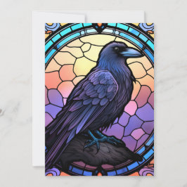 Spooky Raven-fastkedjat glas Inbjudningar