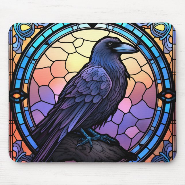 Spooky Raven-fastkedjat glas Musmatta (Framsidan)