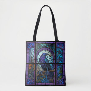 Spooky Raven-fastkedjat glas Tygkasse