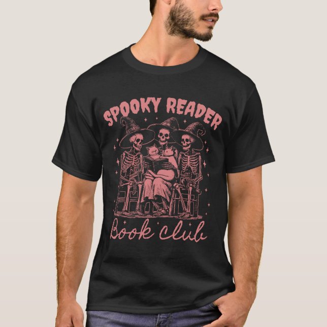 Spooky Reader Book Club D Red T Shirt (Framsida)