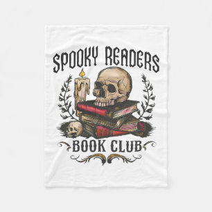 Spooky Readers Bok Klubb Horror Skull Halloween Fleecefilt