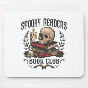Spooky Readers Bok Klubb Horror Skull Halloween Musmatta