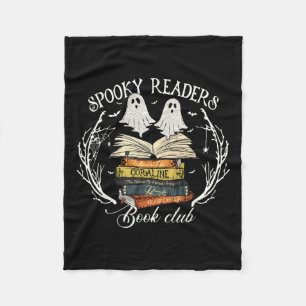 Spooky Readers Bok Klubb Teacher Funny Ghost Lyckl Fleecefilt