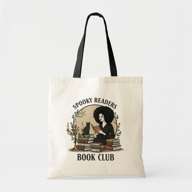 Spooky Readers Book Club Tote Bag  Tygkasse (Framsidan)
