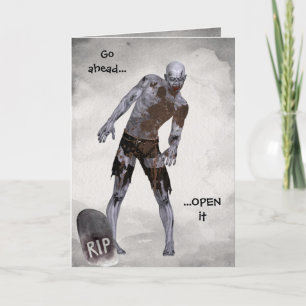 Spooky Realistic Zombie Halloween-kort Kort