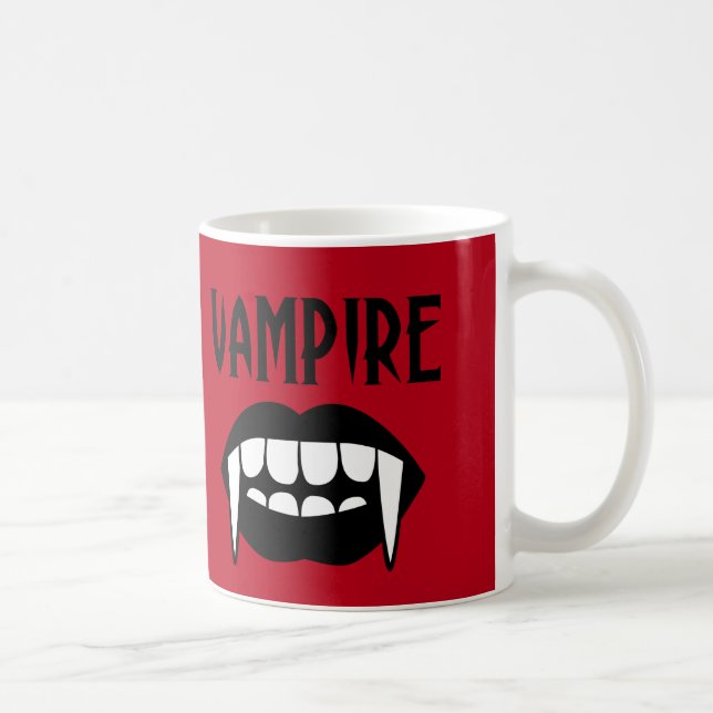 Spooky Red Vampire Halloween Kaffemugg (Höger)