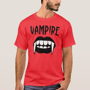 Spooky Red Vampire Halloween Tee Shirt