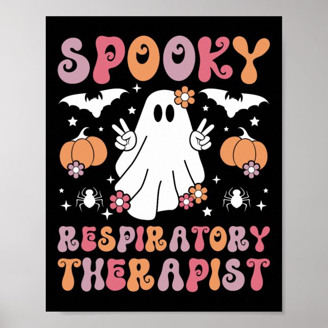 Spooky Respiratory Therapist Halloween Respiratory Poster (Framsidan)