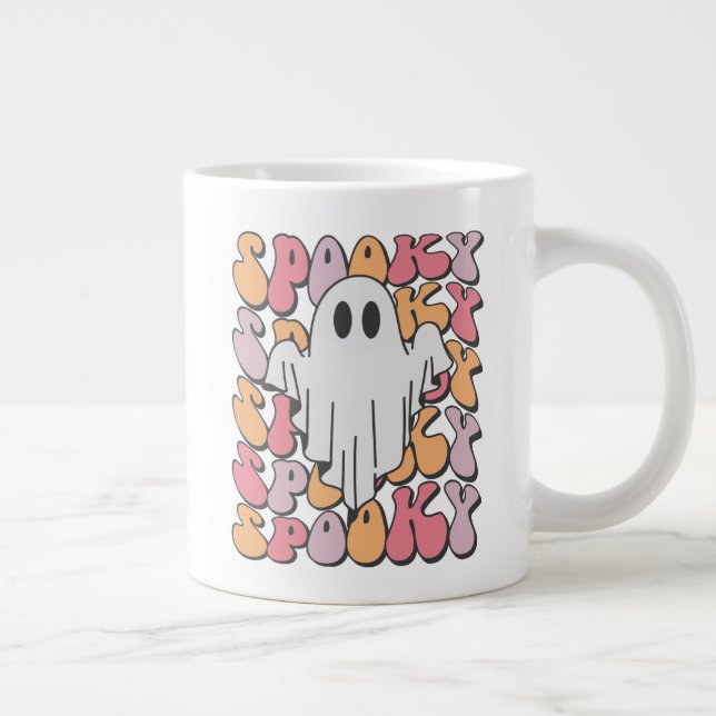 Spooky Retro Ghost Jumbo Mugg (Höger)
