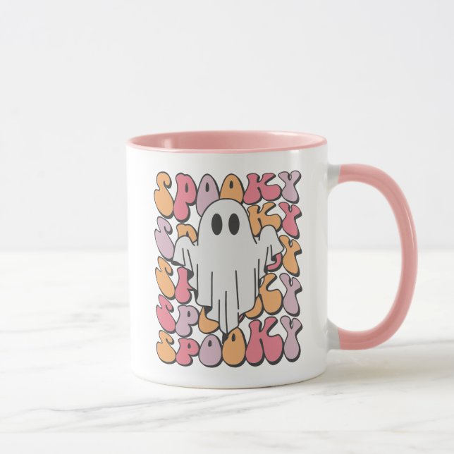 Spooky Retro Ghost Mugg (Höger)