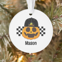 Spooky Retro Pumpkin Pojke Namn Halloween