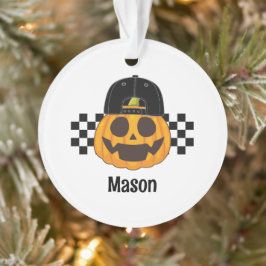 Spooky Retro Pumpkin Pojke Namn Halloween