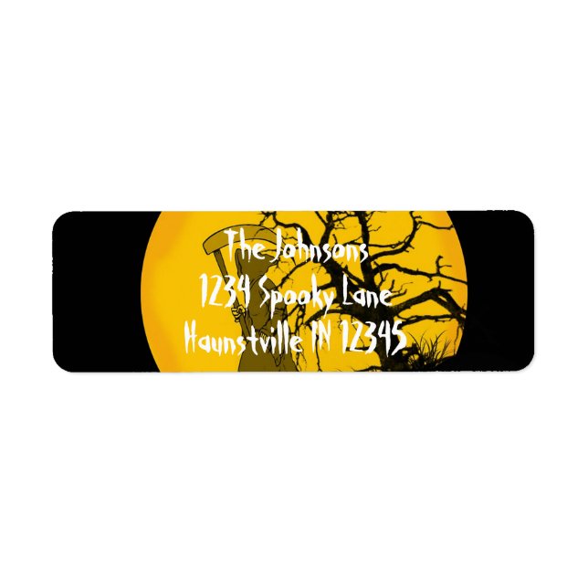 Spooky Returadress Etikett (Framsidan)