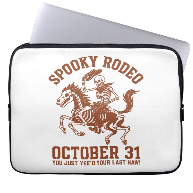 Spooky Rodeo Halloween 31 oktober Laptop Fodral (Framsidan)