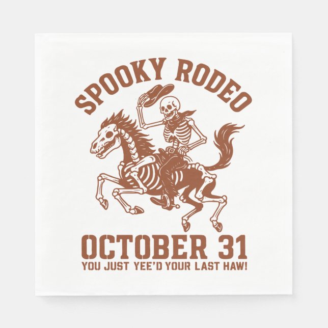 Spooky Rodeo Halloween 31 oktober Pappersservett (Framsidan)