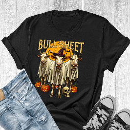 Spooky Roligt Attire: Bull Lakan Halloween T-Shirt