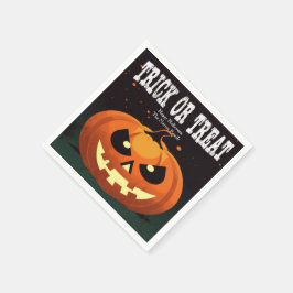 Spooky Roligt Evil Pumpkin Bus eller godis Pappersservett