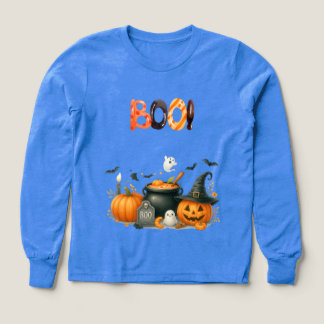 Spooky Roligt Halloween BOO Kids Tee med Spöken