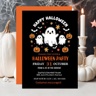 Spooky Roligt Halloween Costume Party-inbjudan Inbjudningar