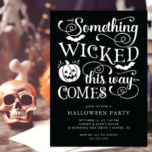 Spooky Roligt Halloween fest Inbjudningar