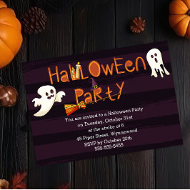 Spooky Roligt Halloween fest - Spöken & Witches Ha Inbjudningar