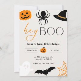 Spooky Roligt Halloween Födelsedagsfest Inbjudan