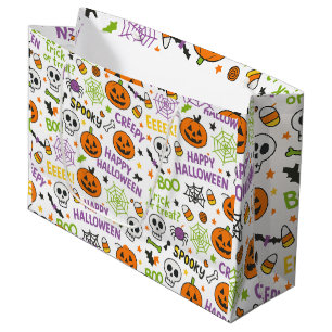Spooky & Roligt Pumpkin - Colorful Halloween Mönst