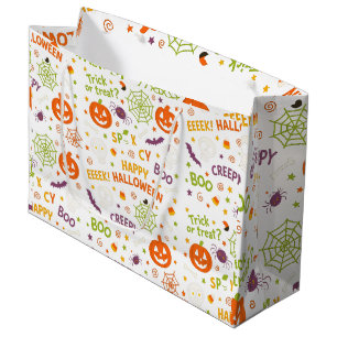 Spooky & Roligt Pumpkin - Colorful Halloween Mönst