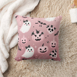 Spooky rosa halloween-kudde kudde