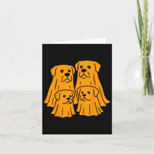 Spooky Rottweiler Halloween Ghost Family Rolig hun Kort