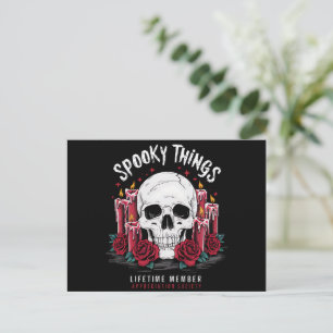 Spooky Sak apprecision Society Skull Ro Vykort