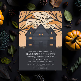 Spooky Salem Witch House Halloween fest Inbjudningar