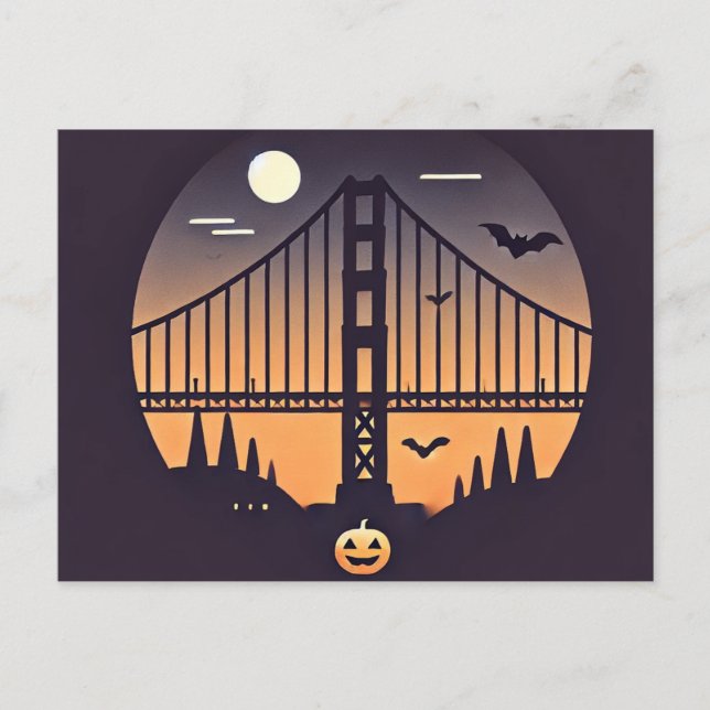 Spooky San Francisco Halloween, Golden Grind Vykort (Framsida)