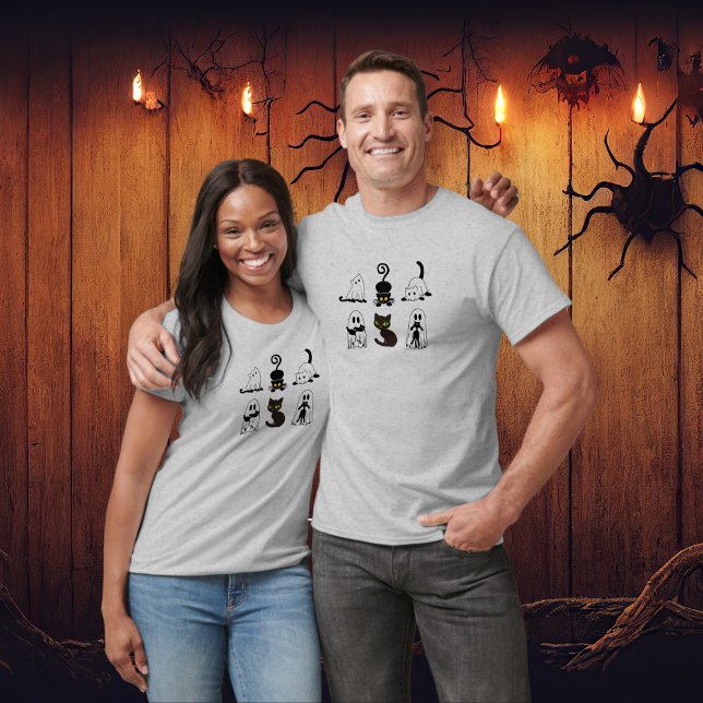 Spooky säsongen Black Cat Halloween T Shirt (Skapare uppladdad)