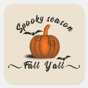 Spooky säsongen faller alla fyrkantigt klistermärke